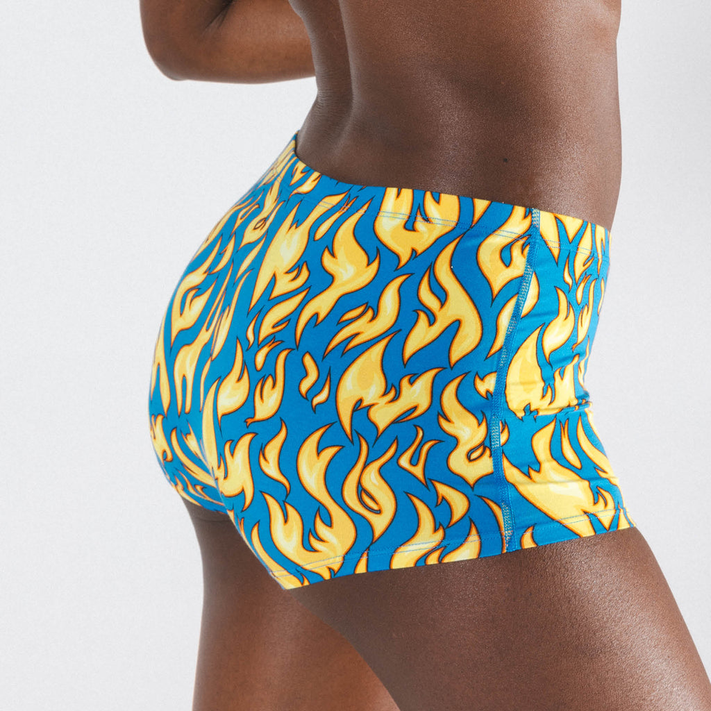 The Fire Crotch | Flames Modal Boyshort Underwear - Shinesty