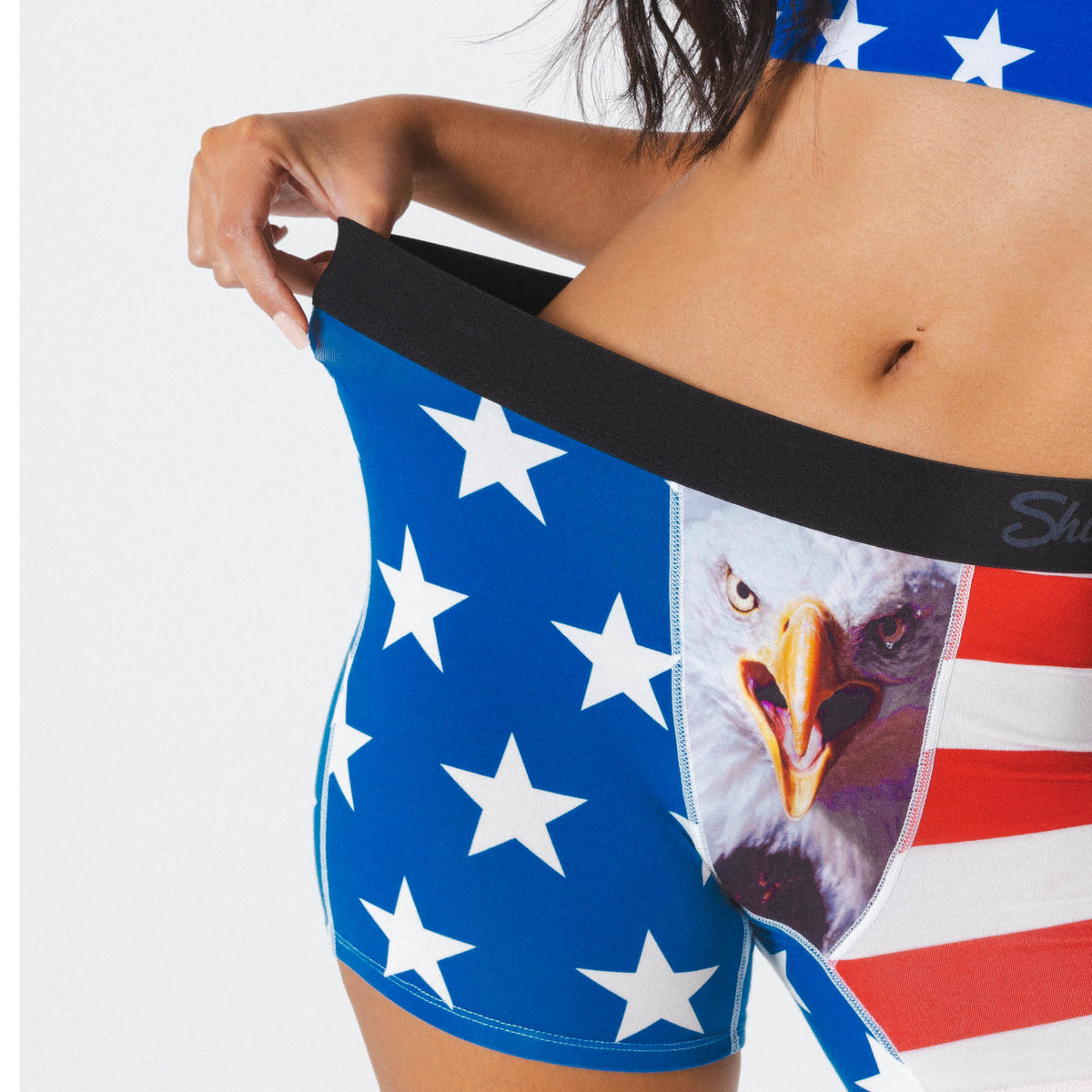 The Mascot | American Flag Women’s Boxers - Shinesty