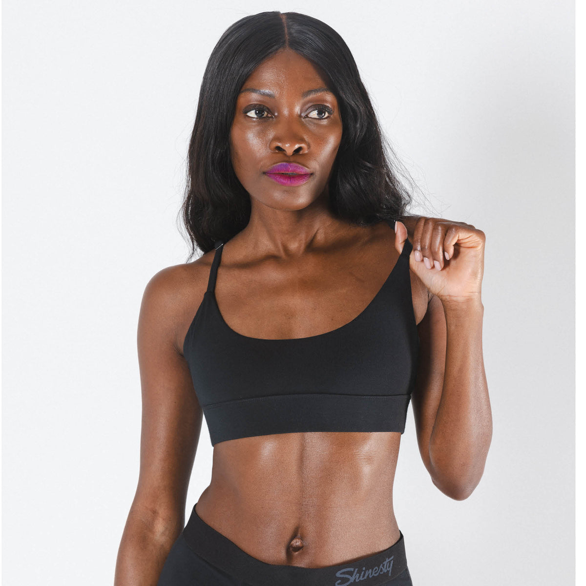 The Threat Level Midnight | Black Boob Hammock™ Scoop Bralette - Shinesty
