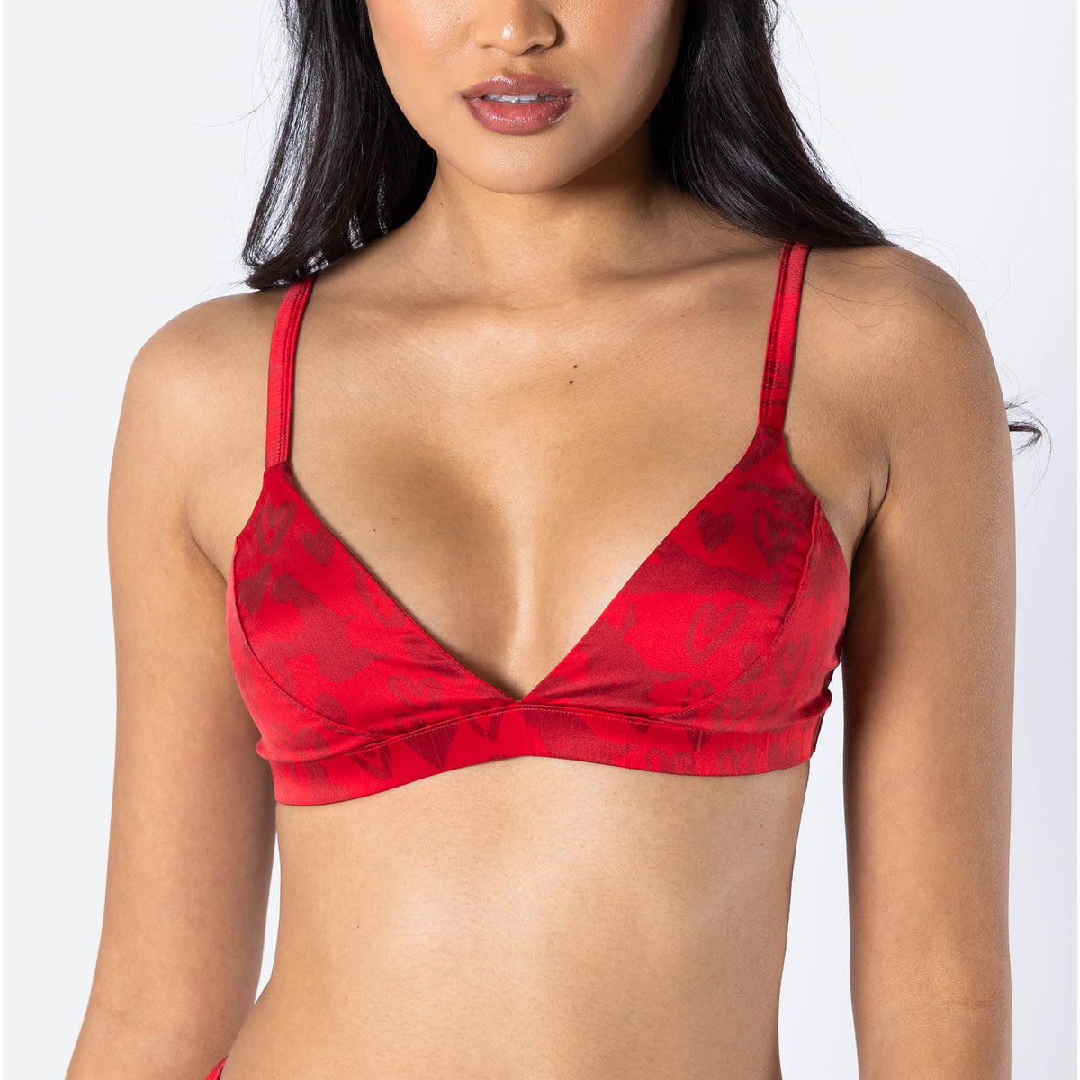 The Shaking Sheets | Valentine's Day Women’s Silk Triangle Bralette - Shinesty