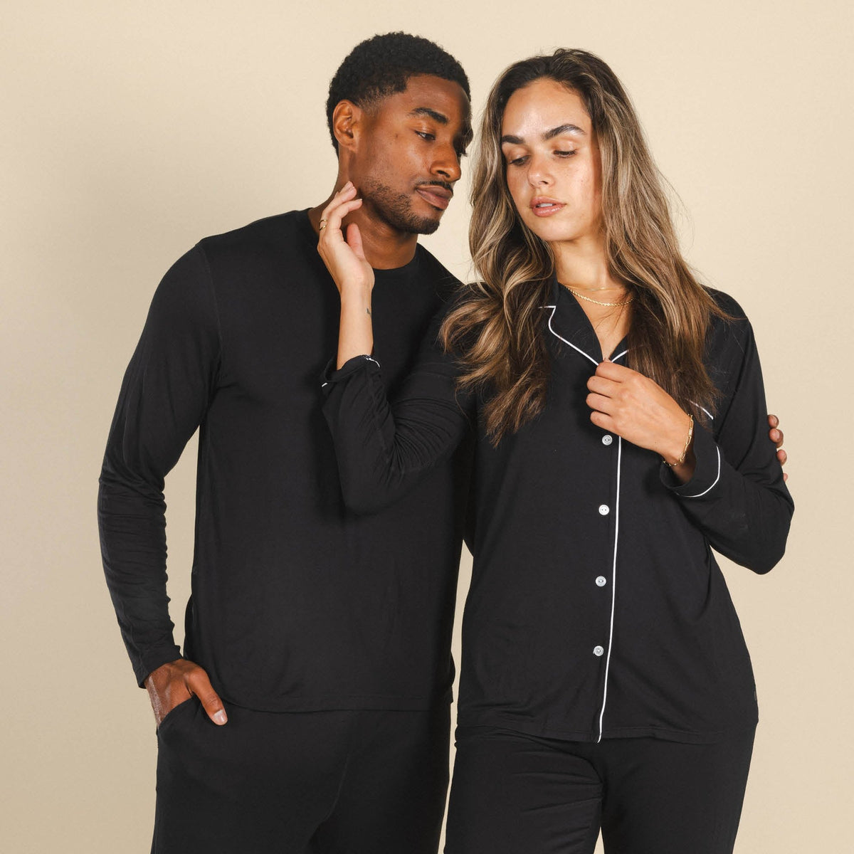 The Threat Level Midnight | Black SleepDeep™ Women’s Long Sleeve Pajama Set - Shinesty