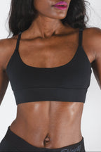 The Threat Level Midnight | Black Boob Hammock™ Scoop Bralette - Shinesty