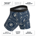 The Wrangle 'Em | Blue Bandana Shinesty x Diamond Cross Ranch Ball Hammock® Boxer - Long Leg - Shinesty