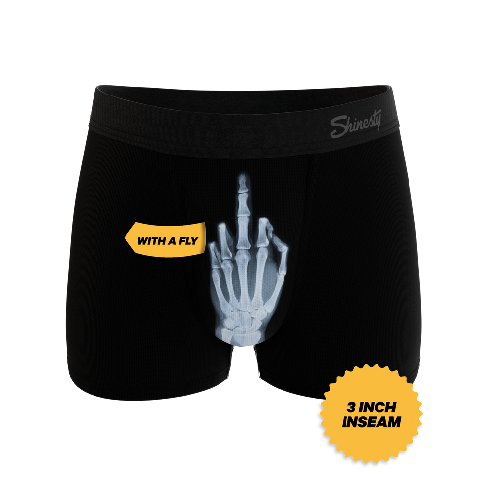 The XXX Ray | Middle Finger X Ray Ball Hammock® Pouch Trunks Underwear - Shinesty
