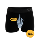 The XXX Ray | Middle Finger X Ray Ball Hammock® Pouch Trunks Underwear - Shinesty