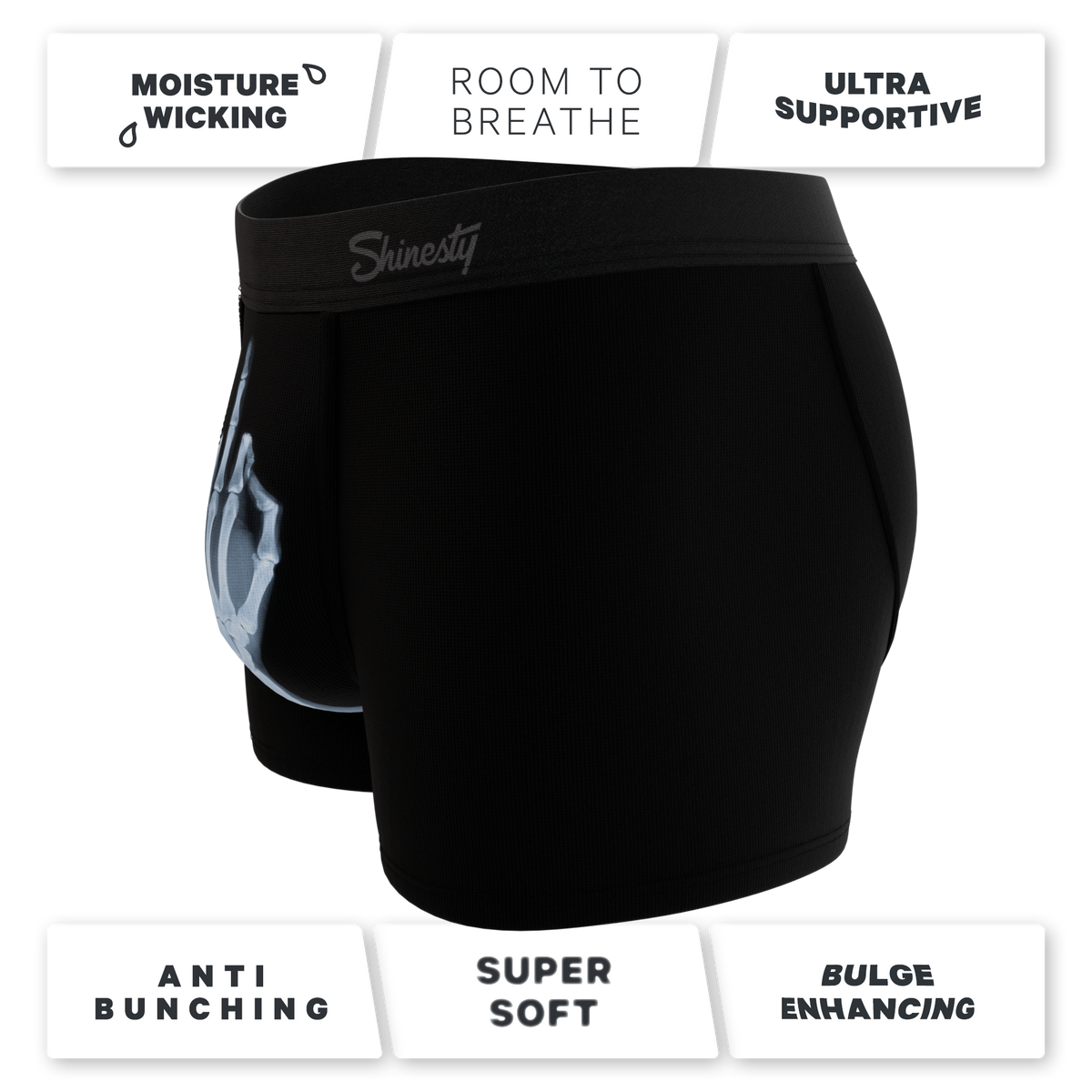 The XXX Ray | Middle Finger X Ray Ball Hammock® Pouch Trunks Underwear - Shinesty