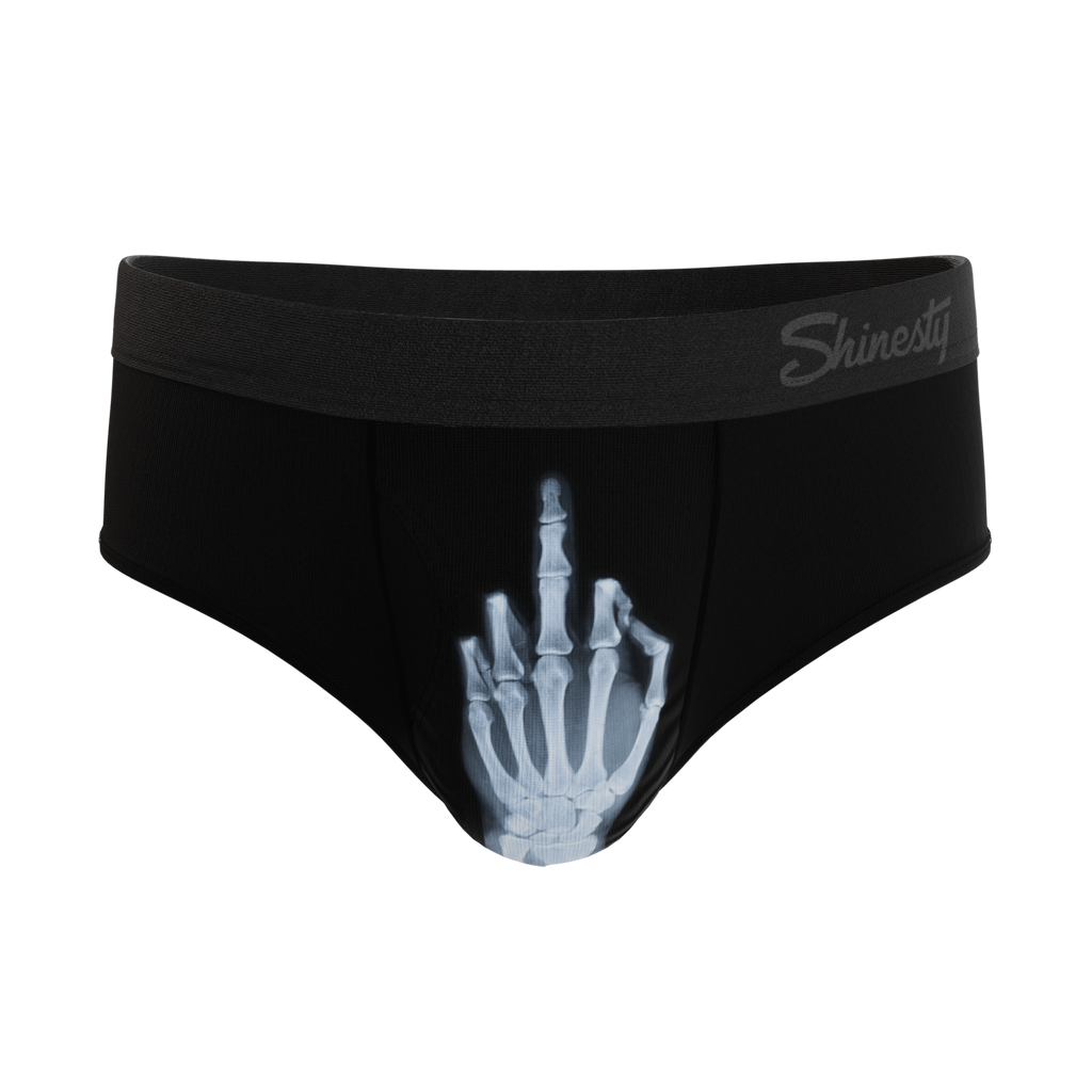 The XXX Ray | Middle Finger X Ray Ball Hammock® Pouch Underwear Briefs - Shinesty