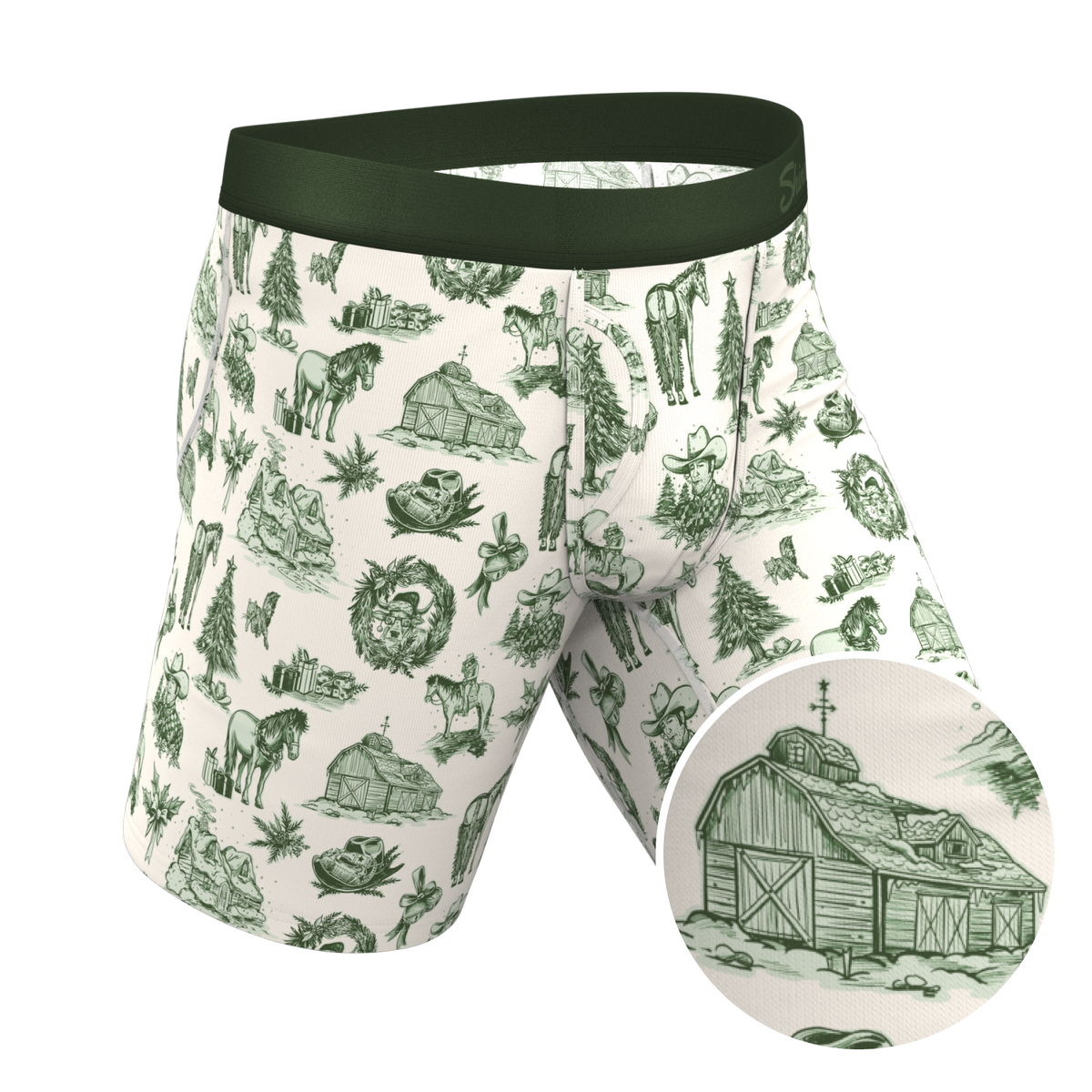 The Western Wonderland | Western Toile Ball Hammock® Boxer - Long Leg - Shinesty