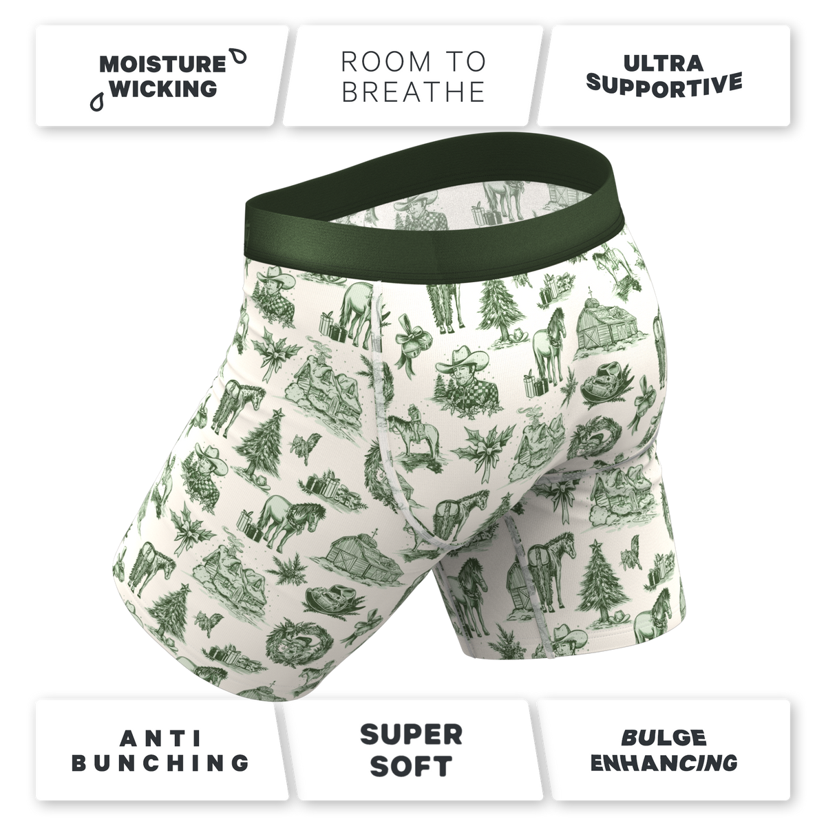 The Western Wonderland | Western Toile Ball Hammock® Boxer - Long Leg - Shinesty