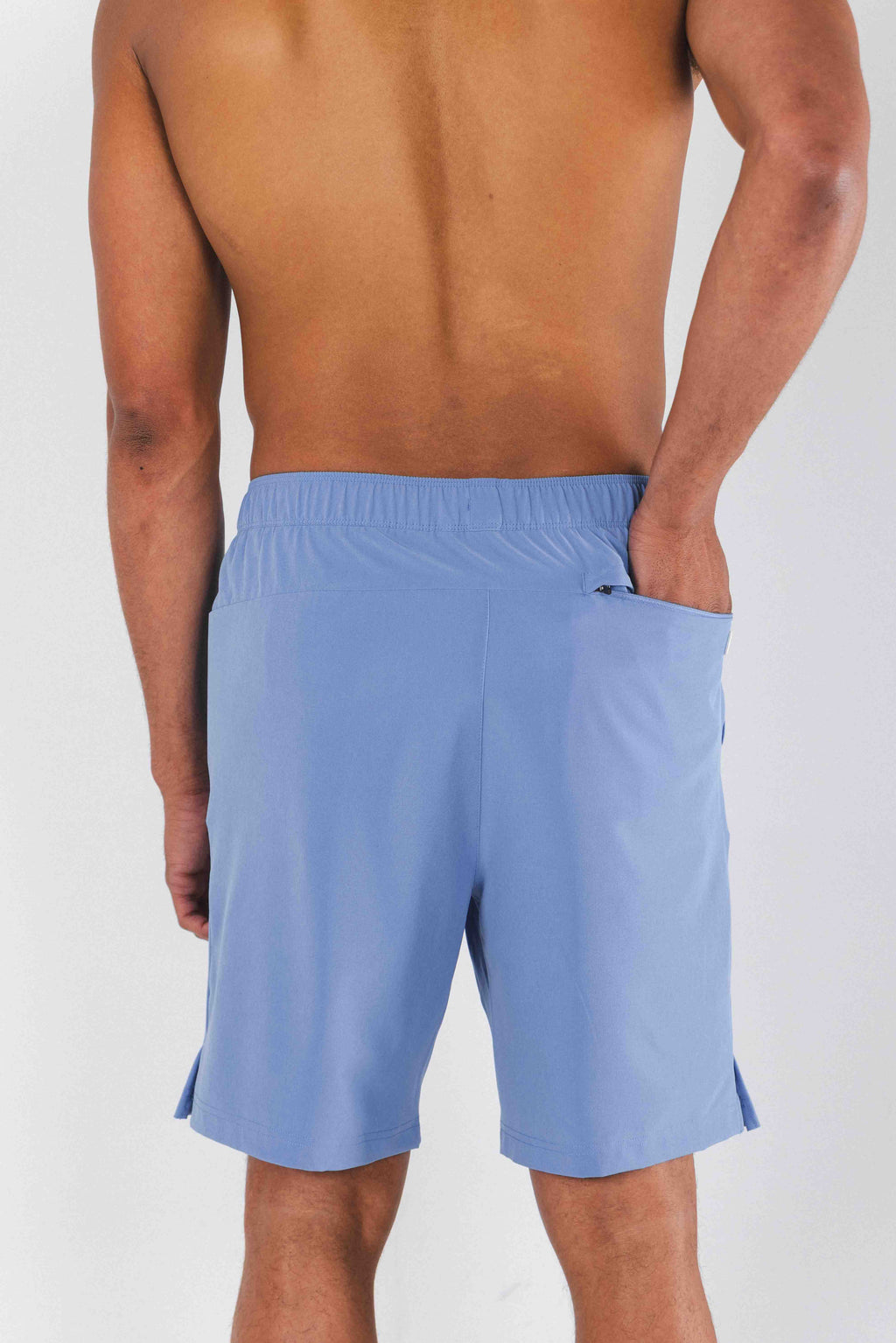 The Belly Flop | Blue and Green Ball Hammock® Pouch 8" Swim Trunks - Shinesty