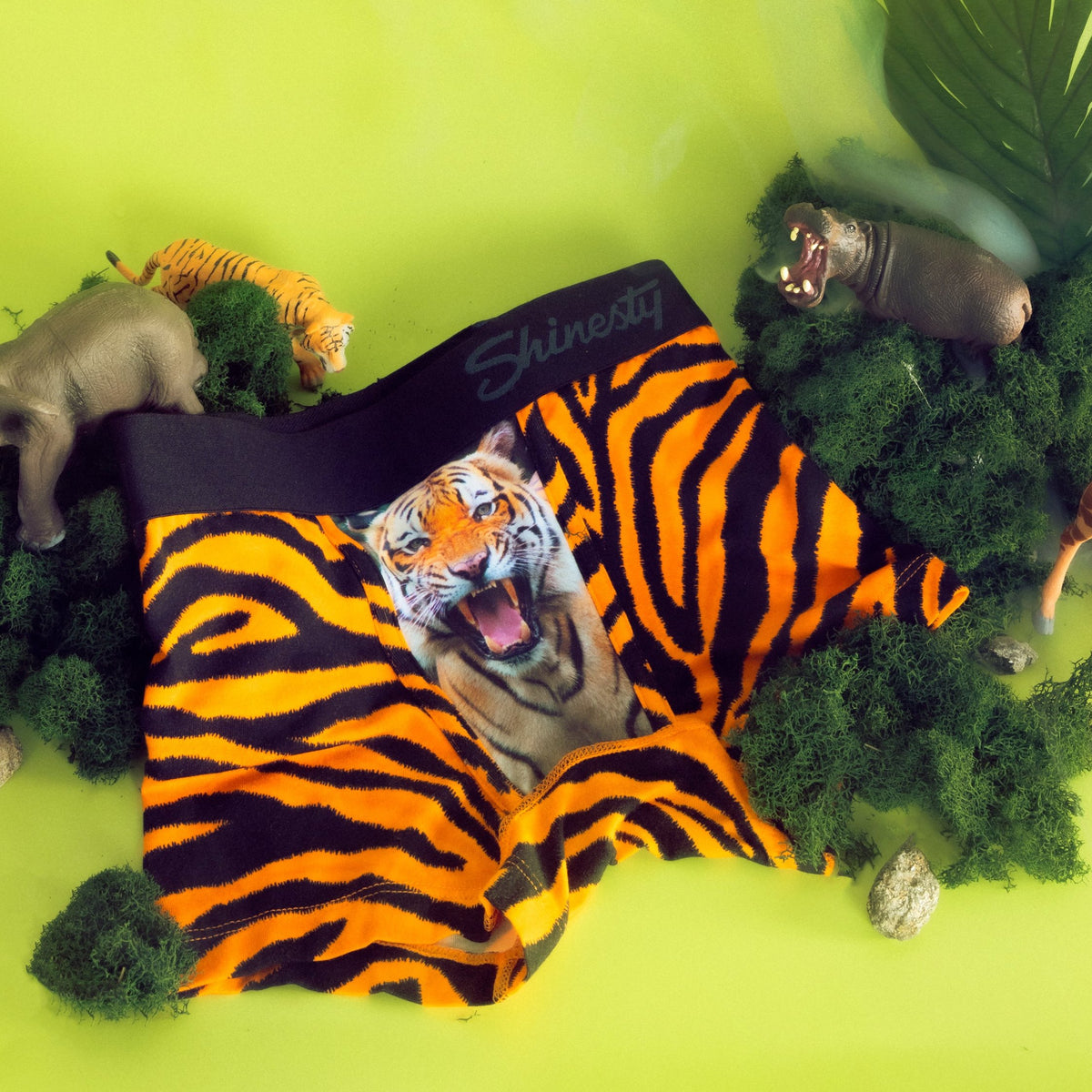 The Feral Feline | Tiger Print Youth Boxer Briefs - Shinesty