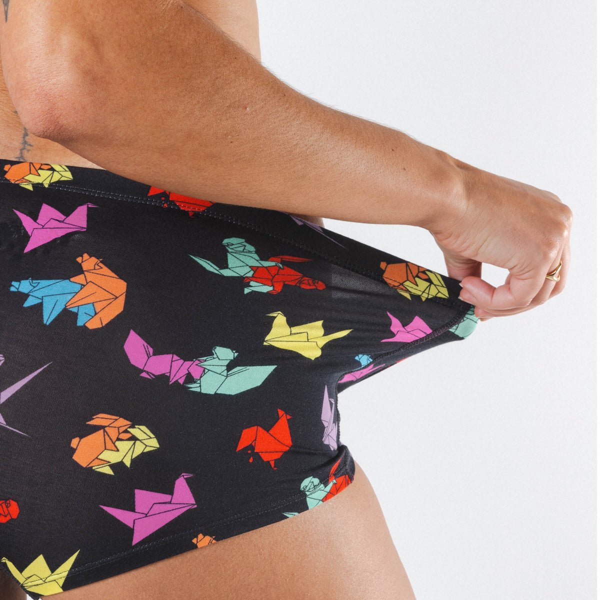 The Fold Fashioned | Origami Modal Boyshort Underwear - Shinesty