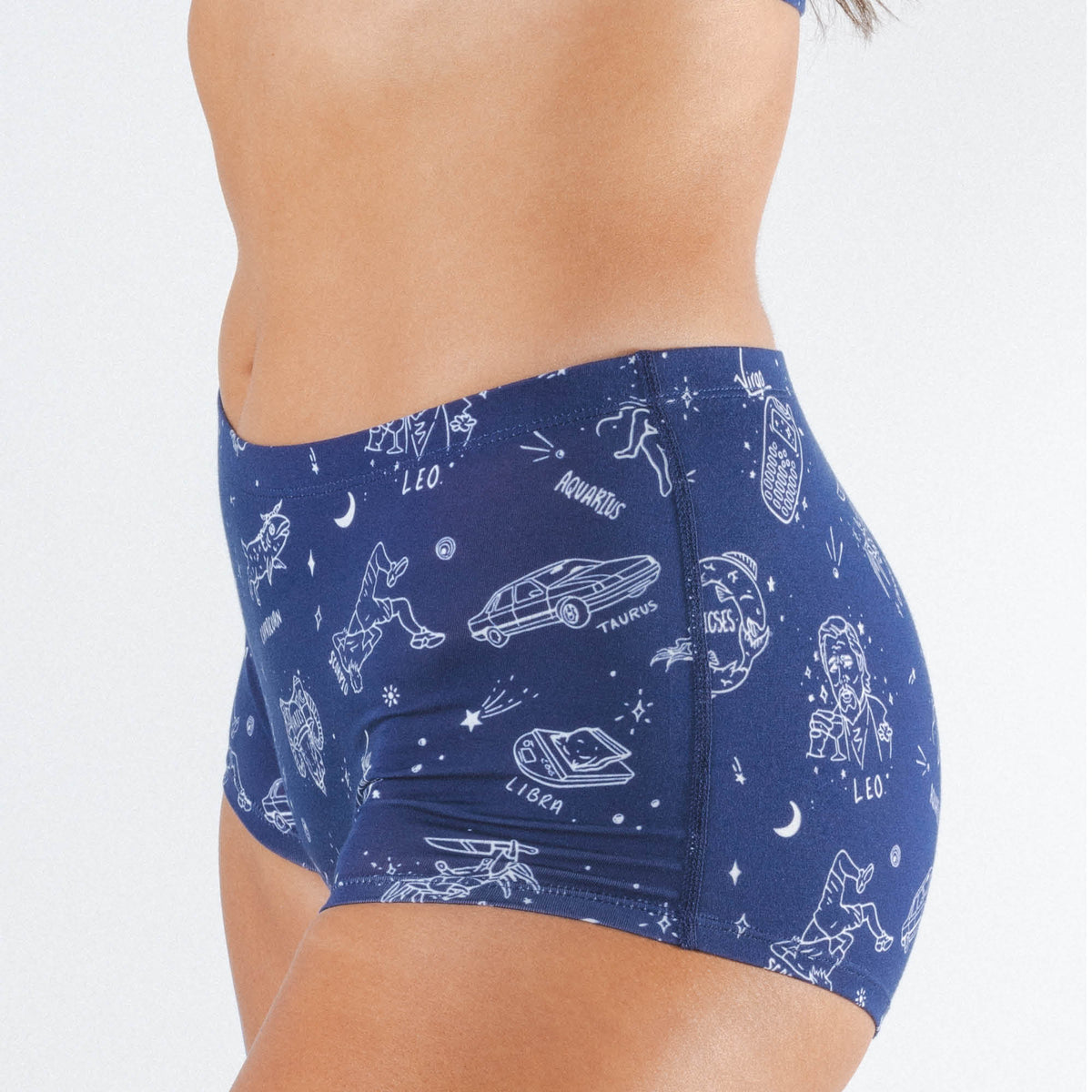 The Astrology Major | Glow in the Dark Astrological Signs Modal Boyshort Underwear - Shinesty