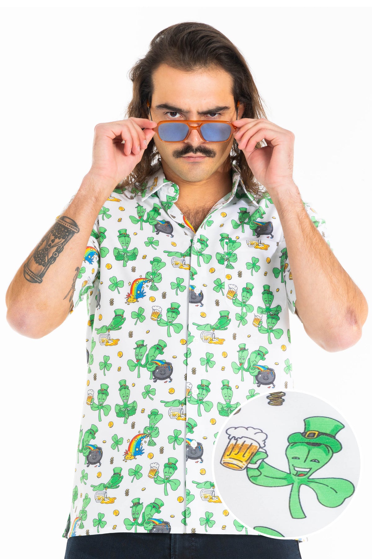 The 3 Leafs To The Wind | St Patricks Day Clovers Hawaiian Shirt - Shinesty