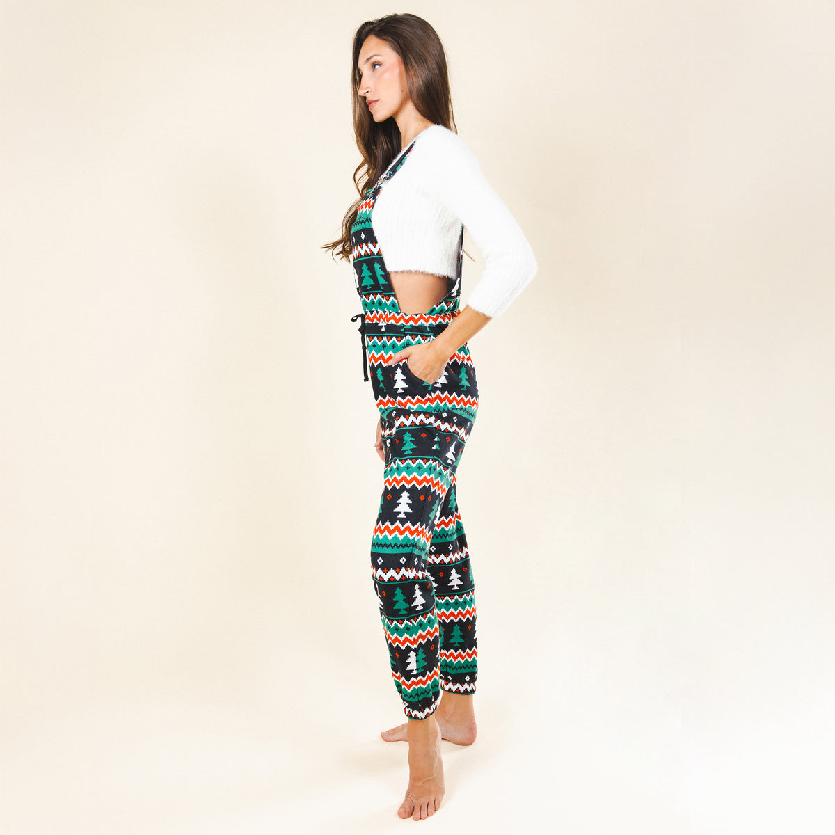 The Classic Caroler | Holiday Fair Isle Women's Pajamaralls® - Shinesty