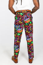 The Crown Casino | Neon Vegas Lights Suit Pants - Shinesty