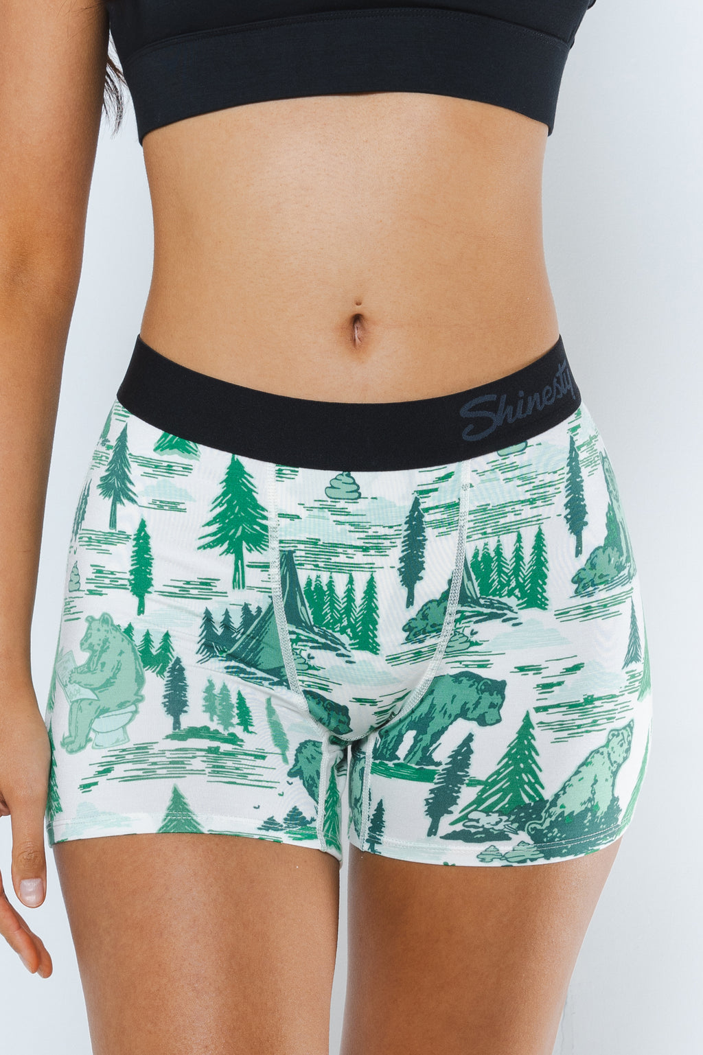 The Does A Bear | Green Toilet Bear Women’s Boxers - Shinesty