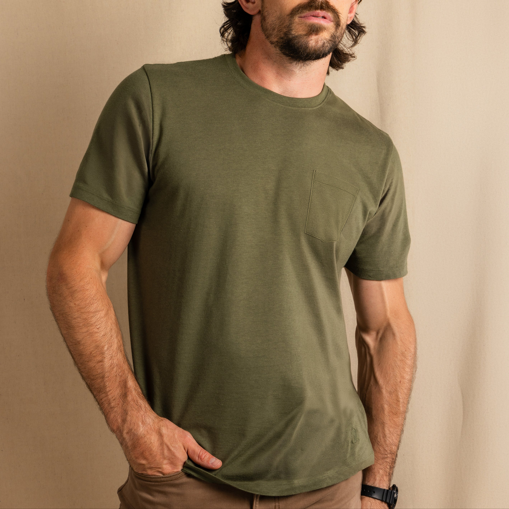 The Manzanilla | Olive Everyman™ Pocket T Shirt - Shinesty