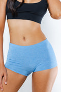 The Fleck Me | Heather Blue Flecked Modal Boyshort Underwear - Shinesty