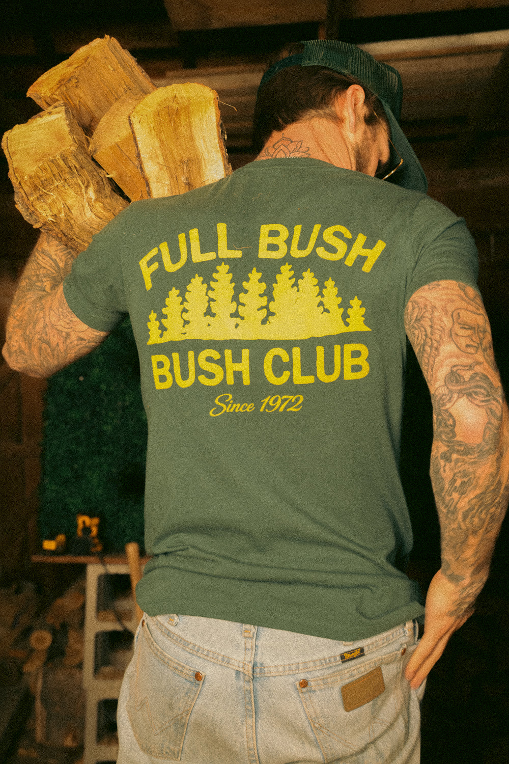 The Hedge Bet | Green Full Bush Bush Club Everyman™ T Shirt - Shinesty
