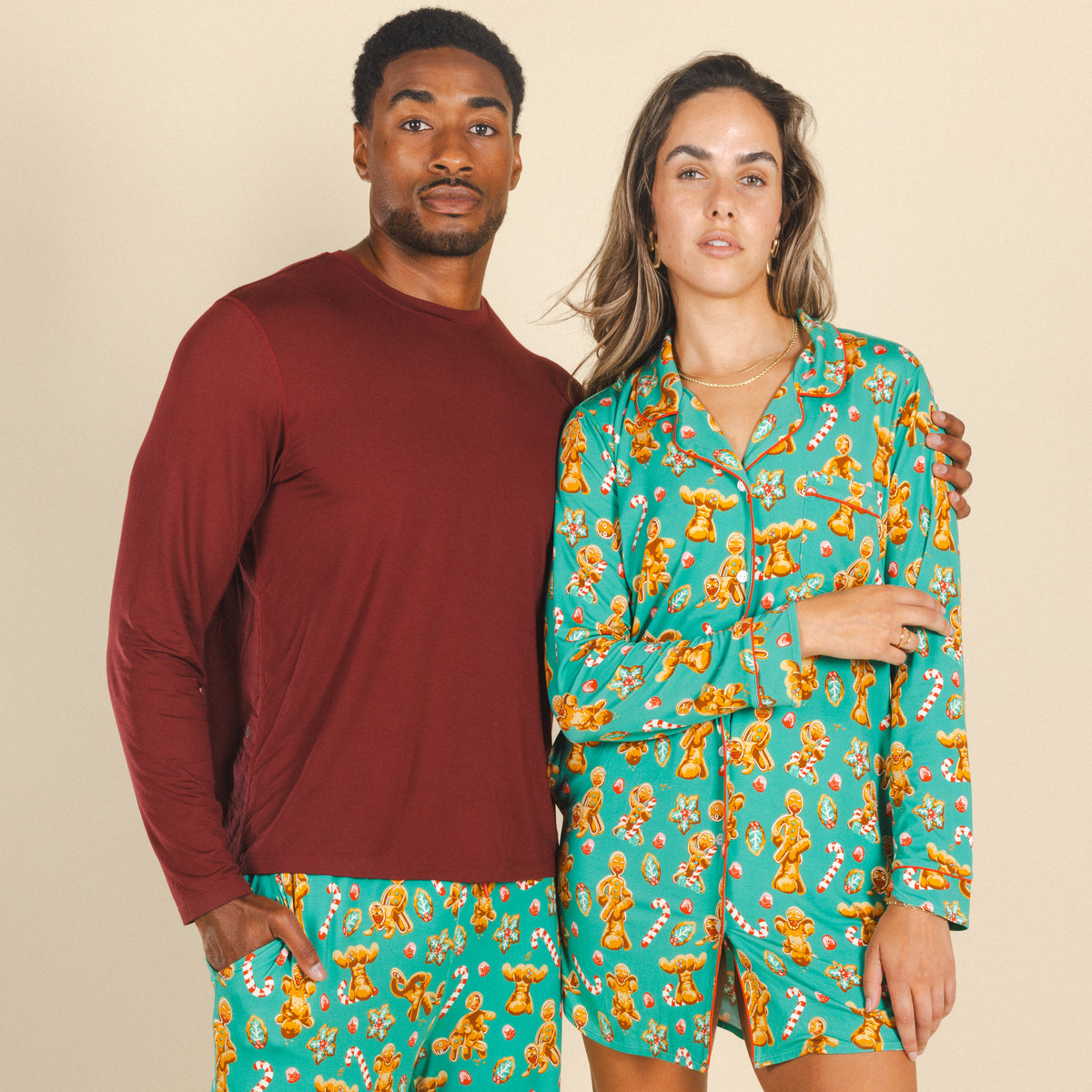 The Sommelier | Burgundy SleepDeep™ Men’s Long Sleeve Pajama Shirt - Shinesty