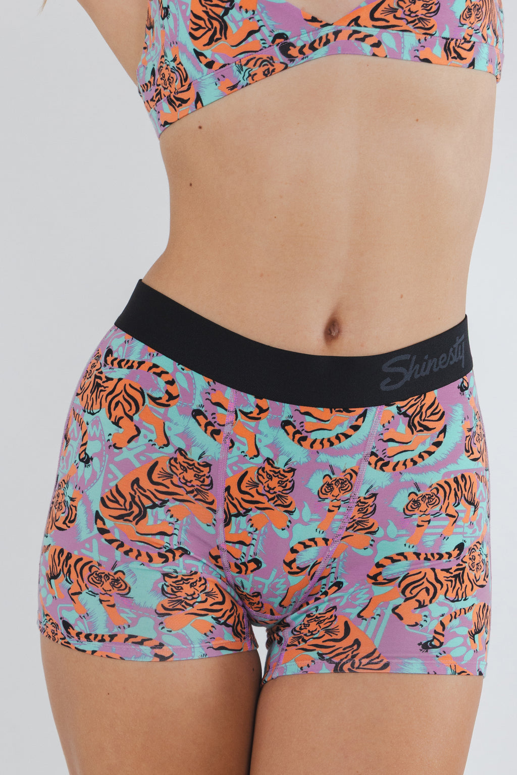 The Go Get 'Em | Abstract Tigers Women’s Boxers - Shinesty