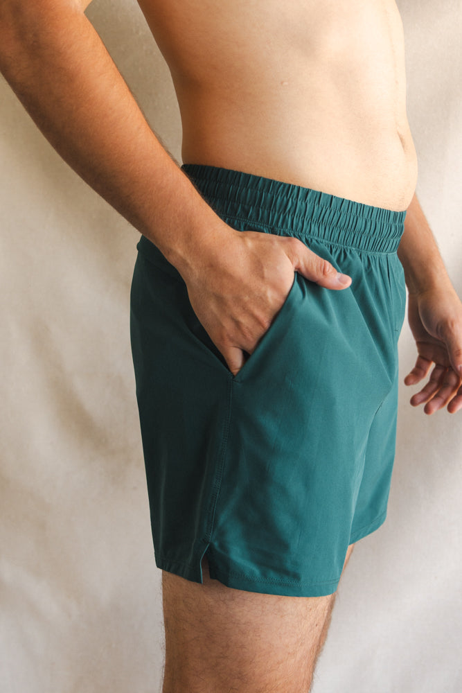 The Green Way | Green Deck Stripe Ball Hammock® 5 Inch Athletic Shorts - Shinesty