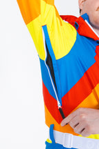 The Groovy Gondola | Orange Retro Swirl One Piece Ski Suit - Shinesty