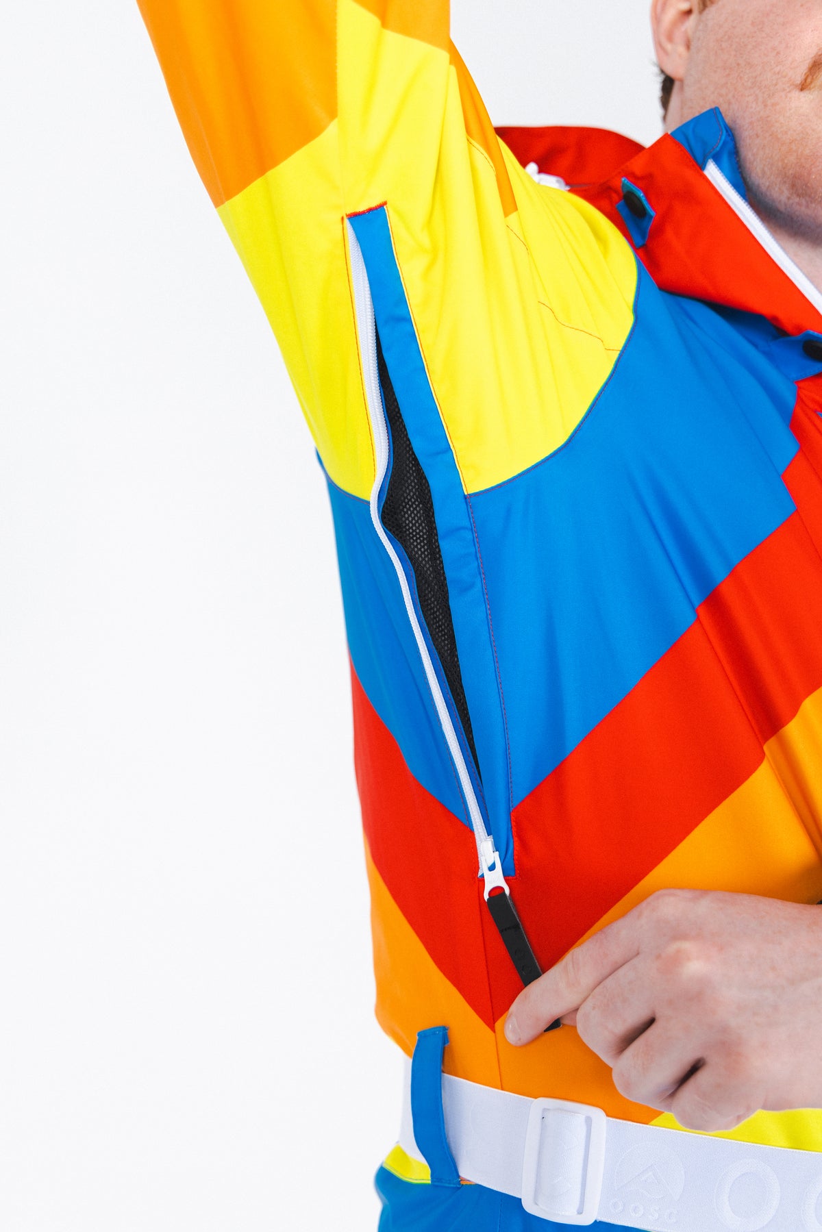 The Groovy Gondola | Orange Retro Swirl One Piece Ski Suit - Shinesty