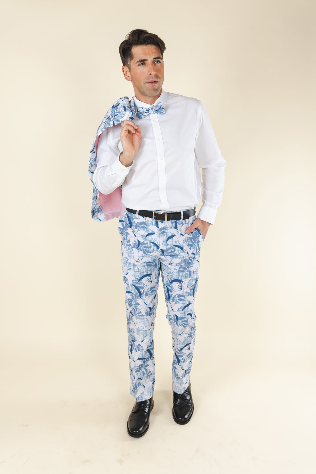 The Gilded Lily | Crosshatch Lilies Suit - Shinesty