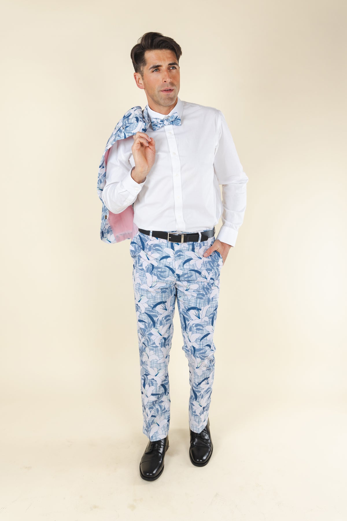 The Gilded Lily | Crosshatch Lilies Suit - Shinesty