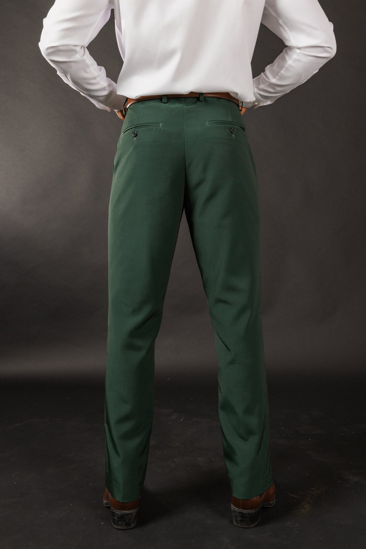 The Holiday Ham | Dark Green Holiday Placement Suit Pants - Shinesty