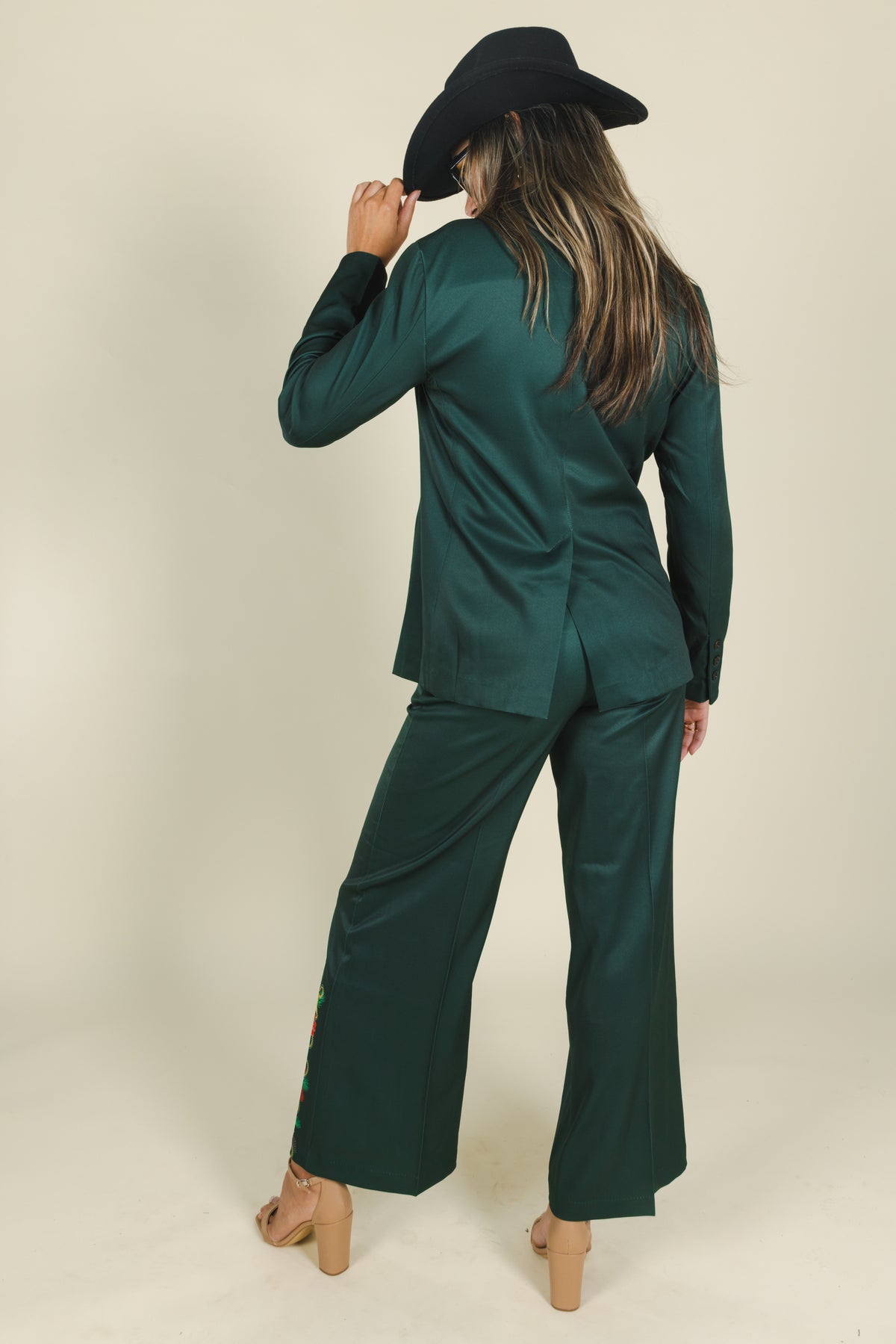 The Holiday Ham | Dark Green Holiday Placement Women's Suit - Shinesty