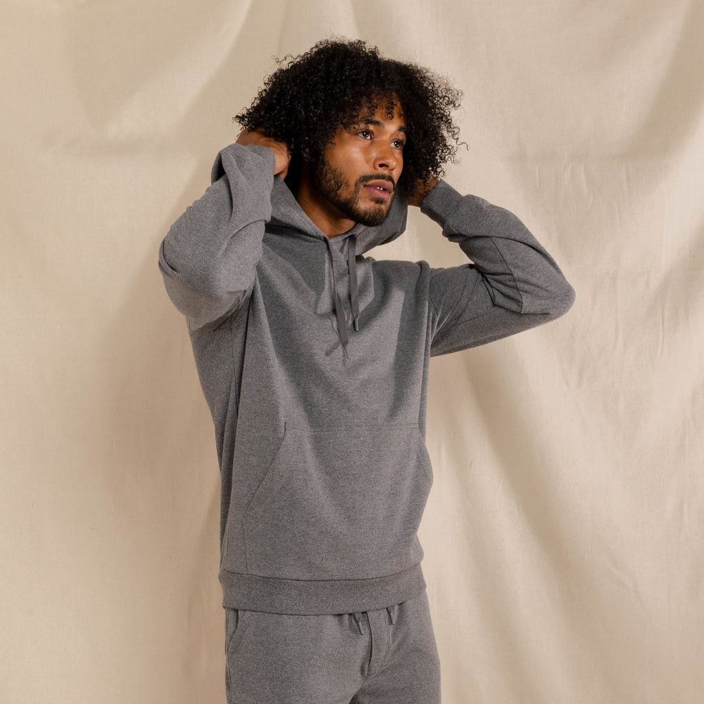 The Seattle Skyline | Grey Goldilocks™ Men’s Lounge Hoodie - Shinesty