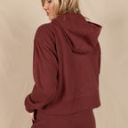 The Maroon Jive | Maroon Goldilocks™ Women’s Half Zip Lounge Hoodie - Shinesty