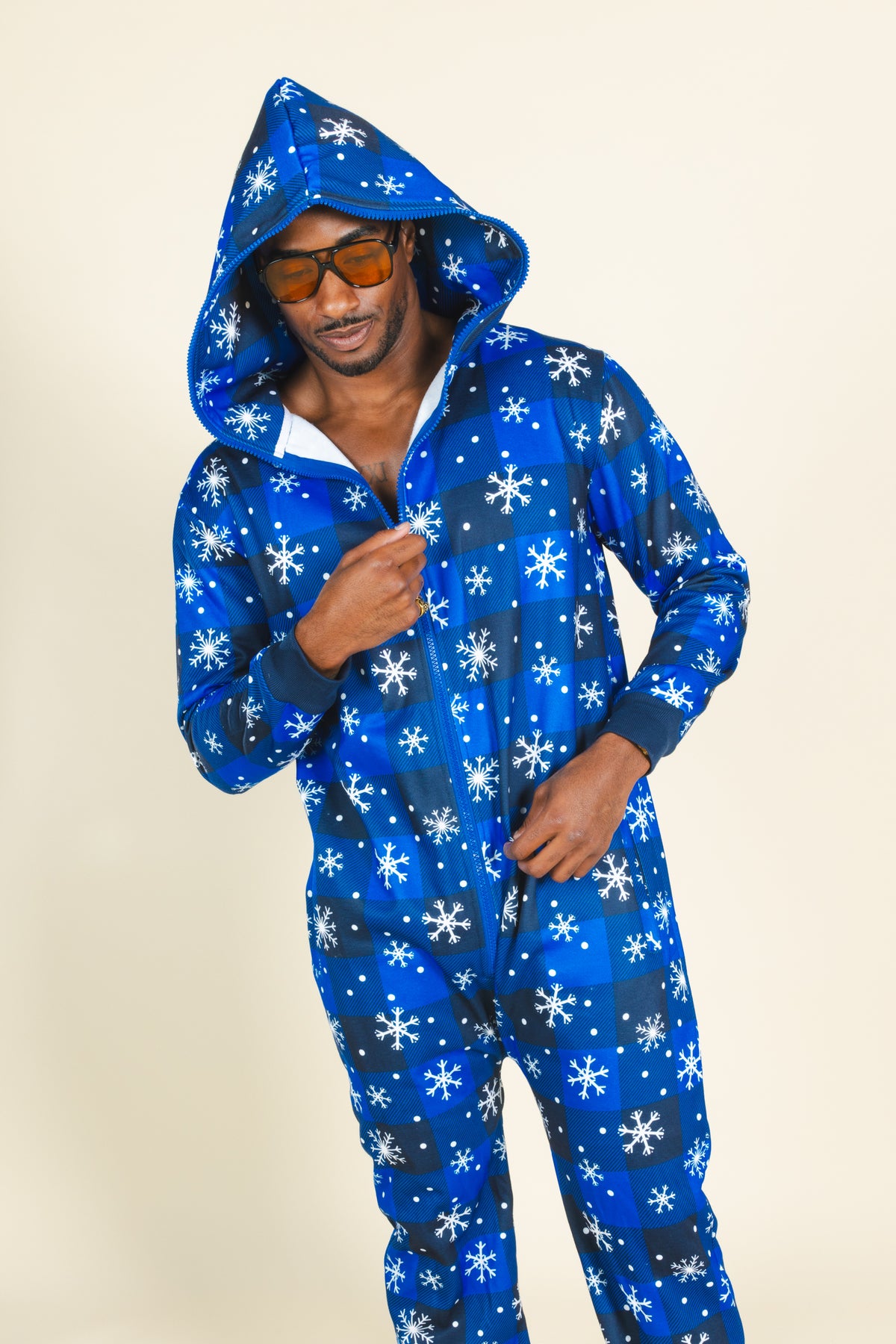 The In A Flurry | Snowflake Buffalo Check Onesie - Shinesty