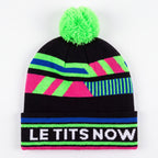The Steep & Deep | Black and Neon Ski Beanie - Shinesty