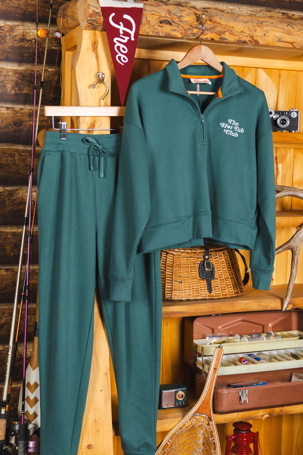 The Spruced Up | Green Sexy Terry™ Women’s Half Zip - Shinesty