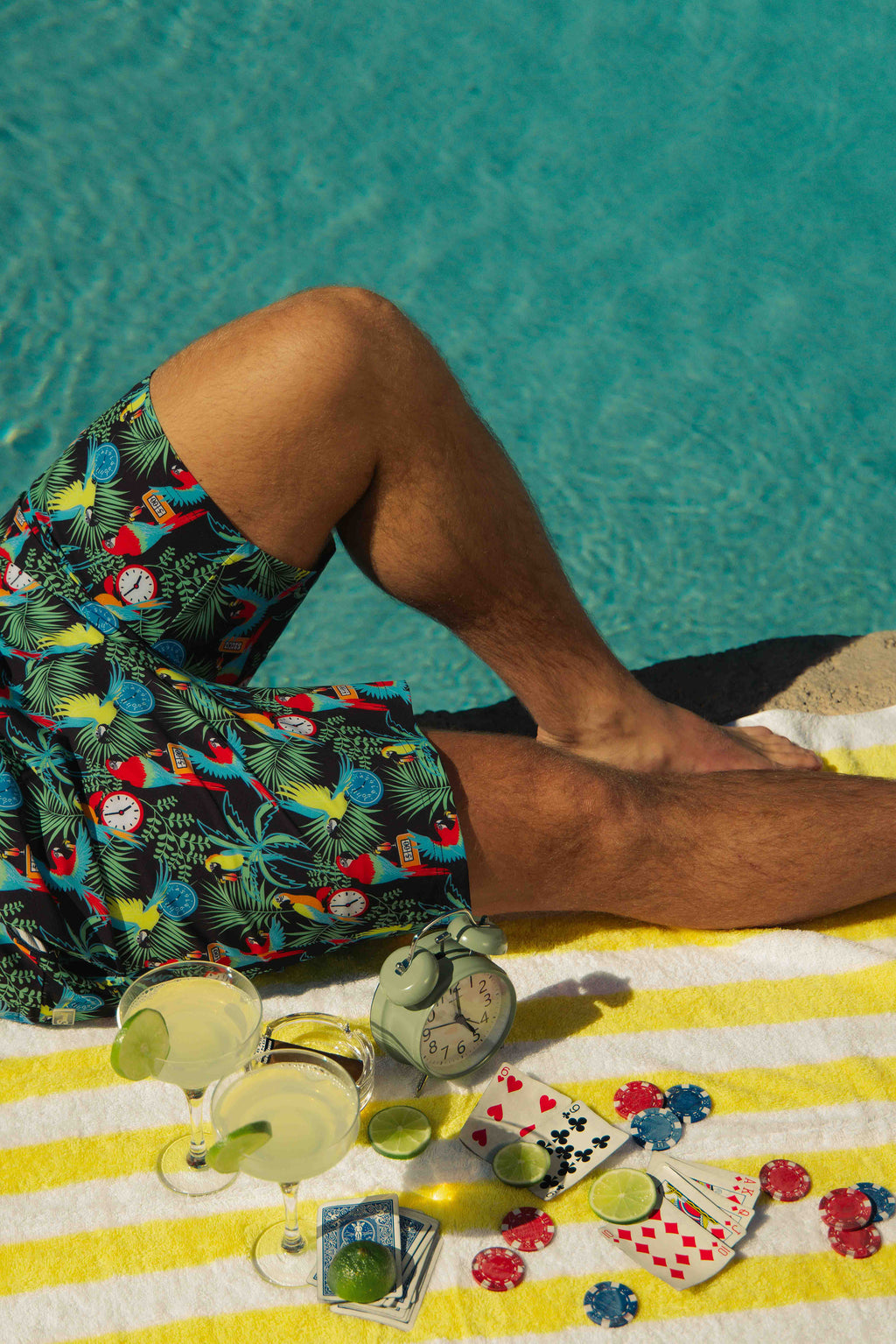 The 5 O'Clock Somewhere | Margaritaville® Ball Hammock® Pouch 8" Swim Trunks - Shinesty