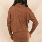 The Mustang | Brown Sexy Terry™ Women’s Half Zip - Shinesty