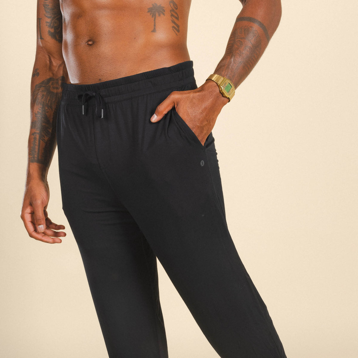The Threat Level Midnight | Black SleepDeep™ Men’s Pajama Joggers - Shinesty