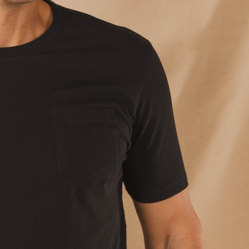 The Threat Level Midnight | Black Everyman™ Pocket T Shirt - Shinesty