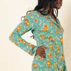 The Ginger Rail | Gingerbread SleepDeep™ Long Sleeve Pajama Dress - Shinesty