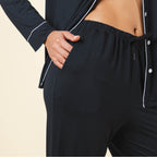 The Threat Level Midnight | Black SleepDeep™ Women’s Long Sleeve Pajama Set - Shinesty