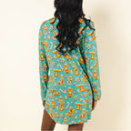 The Ginger Rail | Gingerbread SleepDeep™ Long Sleeve Pajama Dress - Shinesty