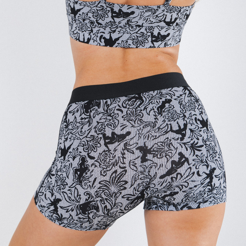The Racy & Lacy | Provocative Lace Print Women’s Boxers - Shinesty