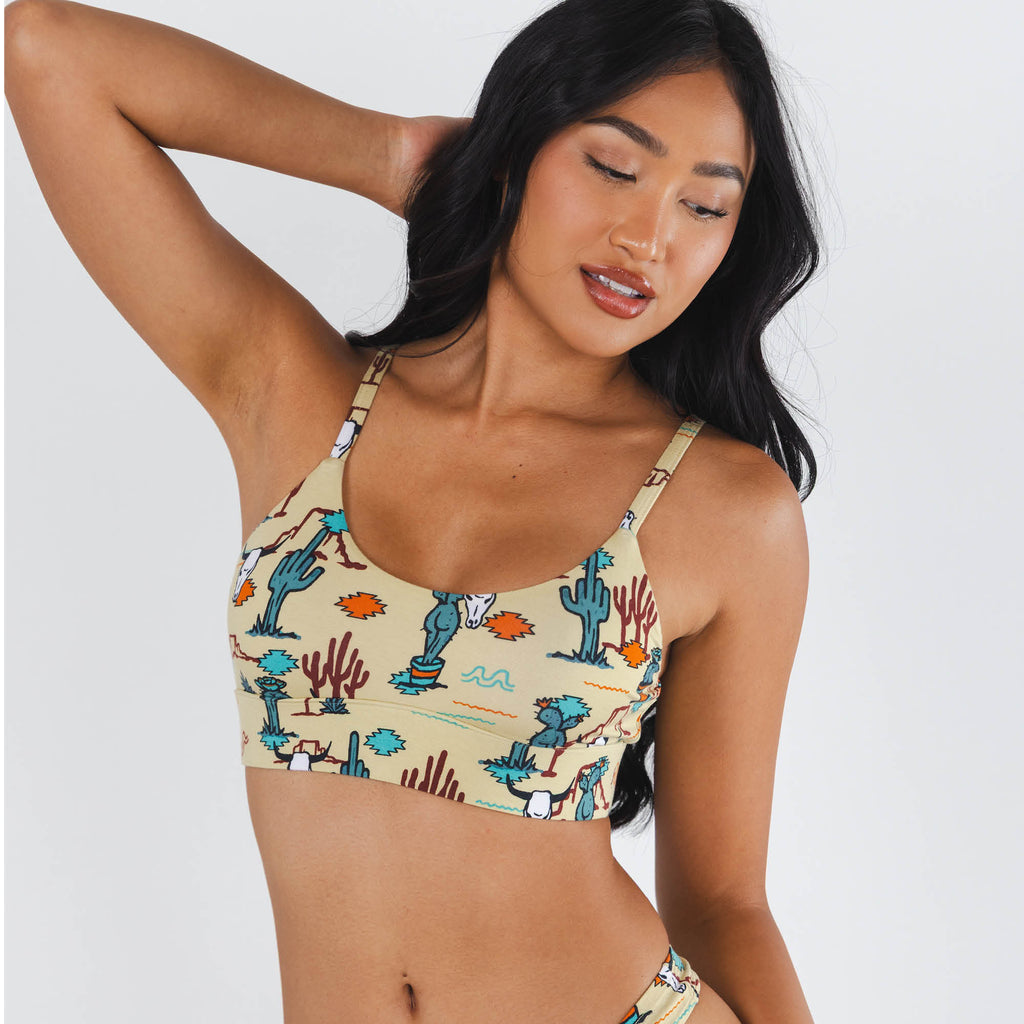 The Mirage | Western Cactus Boob Hammock™ Scoop Bralette - Shinesty