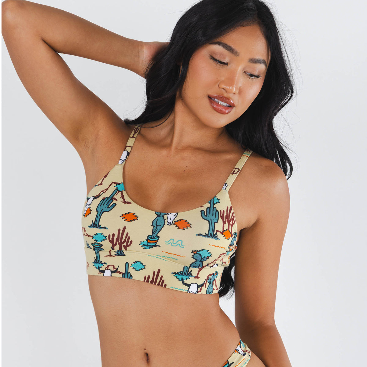 The Mirage | Western Cactus Boob Hammock™ Scoop Bralette - Shinesty