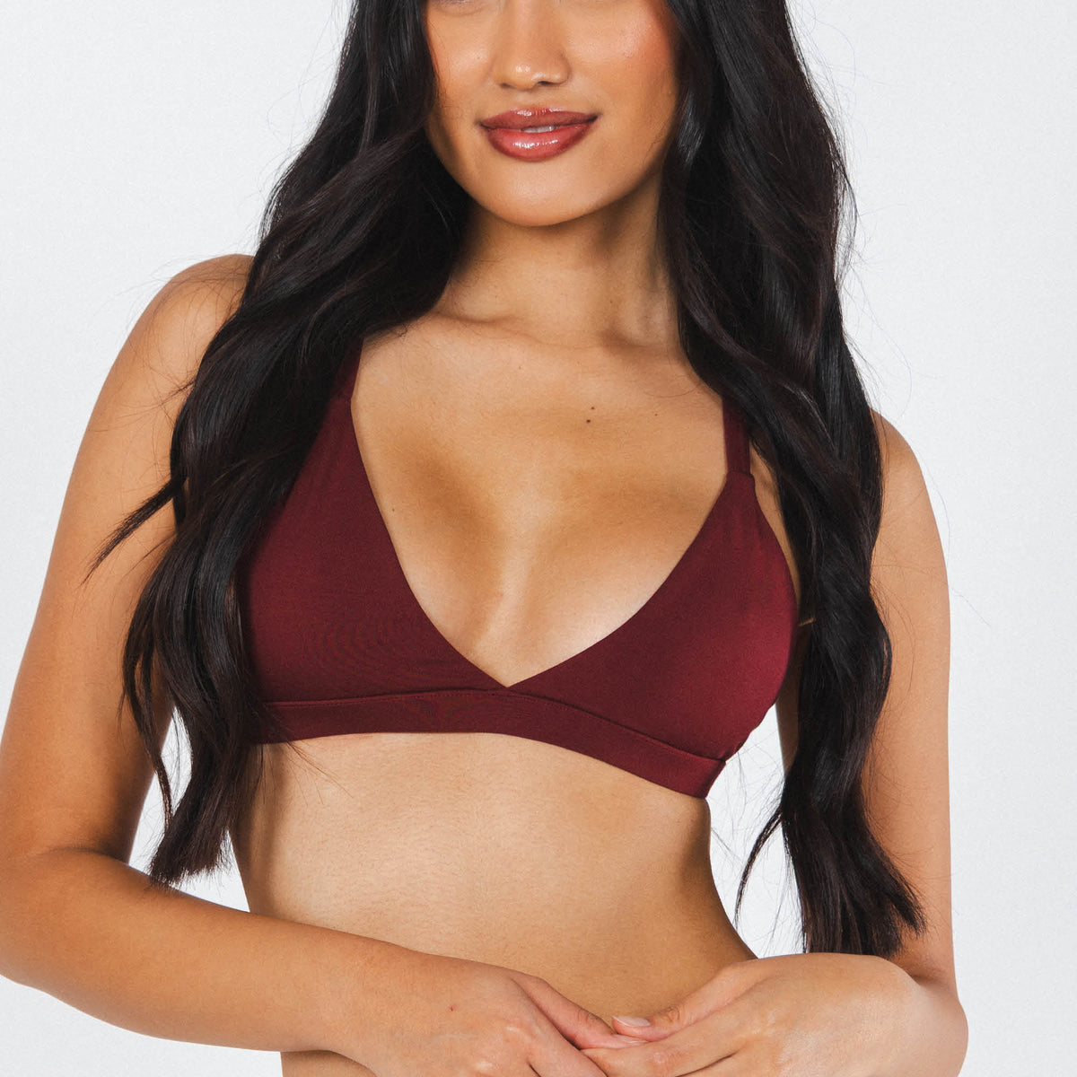 The Sommelier | Burgundy Boob Hammock™ Triangle Bralette - Shinesty