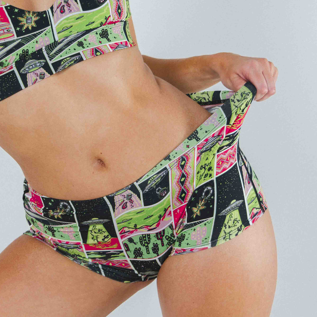 The Area 51 | Retro-Futuristic Alien Modal Boyshort Underwear - Shinesty